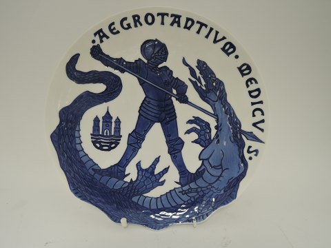 Royal Copenhagen Commemorative Plate # 15 Odd Fellow Order hospital in Iceland