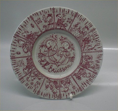Bjoern Wiinblad Nymoelle Denmark Nymoelle LM Ericson Red Art Faience 22 cm	
