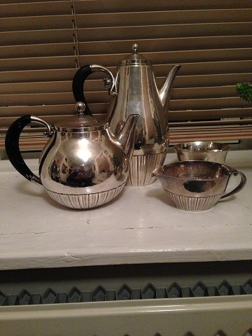4 Georg Jensen Sterling Sølv/830 sølv Kaffe og The Cosmos sæt No 45 med meget gamle stempler