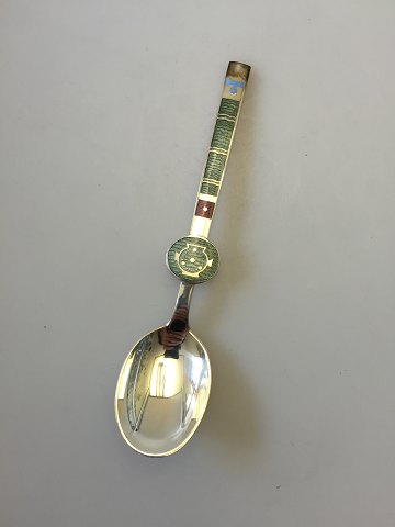 A. Michelsen Sterling Silver with Enamel Spoon of the Month no. 2 designed ny Paul René Gauguin