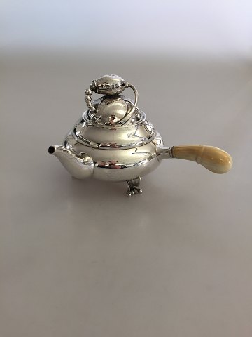 Georg Jensen Sterling Sølv Magnolia Lille Tepotte No 2Amed Elfenbenshåndtag