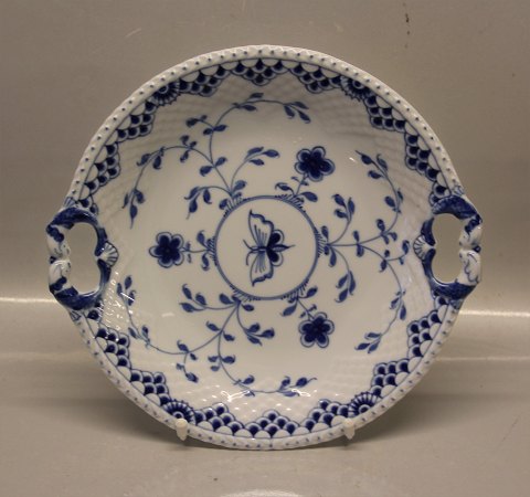 Dickens B&G Blue Fluted with butterfly with half laces 101 Dish with handle 26,5 cm (304)