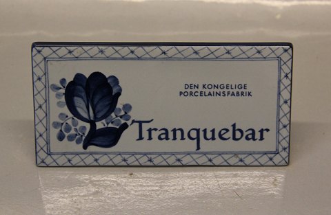 Aluminia Faience Tranquebar Dealer sign 7 x 15.5 cm
