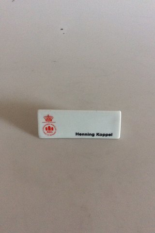 Bing & Grøndahl Forhandler Reklame Skilt "Henning Koppel"