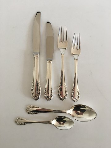 Lily of the Valley Georg Jensen Sterling Silver Flatware Set for 8 People. 48 Pieces