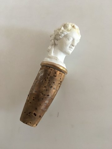 Royal Copenhagen Antique Stopper in Bisque with motif of Greek/Roman head 1820-1850