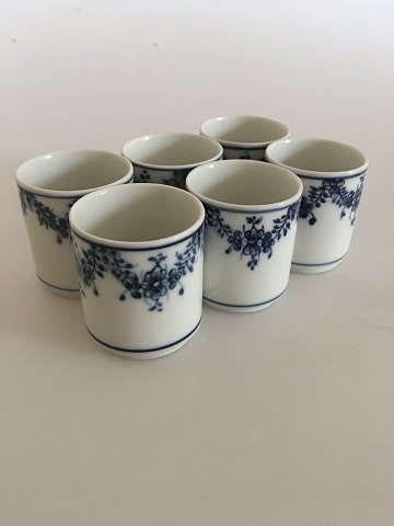 Royal Copenhagen Small Cups with Unique Decoration by Jeanne Grut. Set of 6 cups.