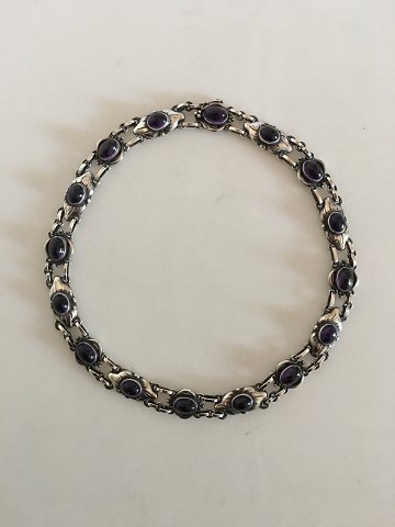 Georg Jensen Sterling Silver Amethyst Necklace No 57.