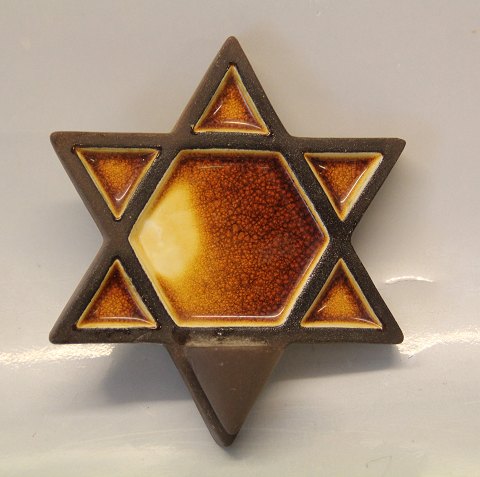 Knabstrup Wall Candlestick Star shaped brown and yellow palet 19 x 18 cm Design Richard Manz