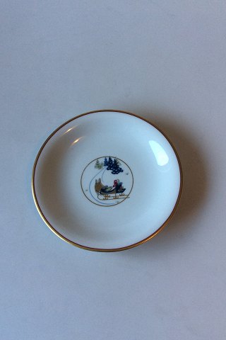 Royal Copenhagen Jule-sidetallerken. Designet af Jette Frölich 1998
