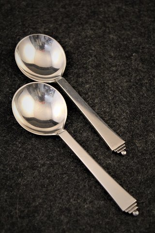 Georg Jensen "Pyramid" silver cutlery - silver / bouillon spoon, length: 13cm.