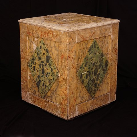 Original mid 19th century pedestal. Sweden circa 
1860. H: 67cm. 52x52cm