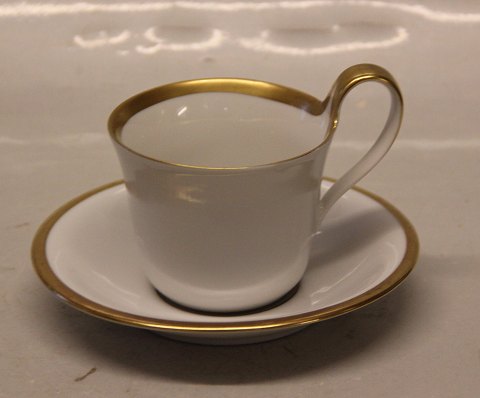 Antique B&G All white with gold rim on old form B&G Porcelain 485 Cup with high handle 8 cm NO SAUCER
