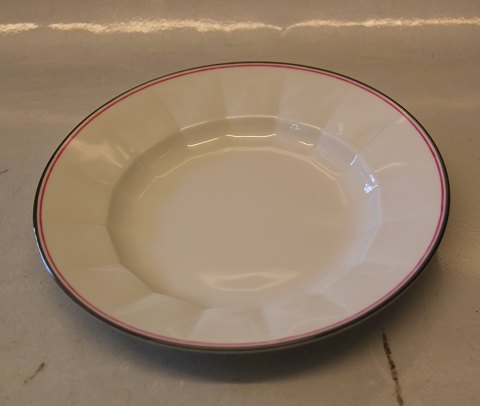 8518-1536 Side plate 17.5 cm  (617) Palace (Palads) Angular Tableware with  black & pink/red  lines