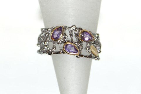 Designers Favorites ring, Sterling silverBlack Rhodium and 18 karat gold plating 230