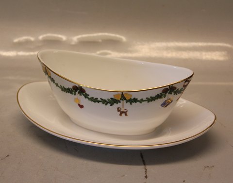 563 Gravy boat 43 cl (1017450-2503563) Sauce Star Fluted Christmas Royal Copenhagen 