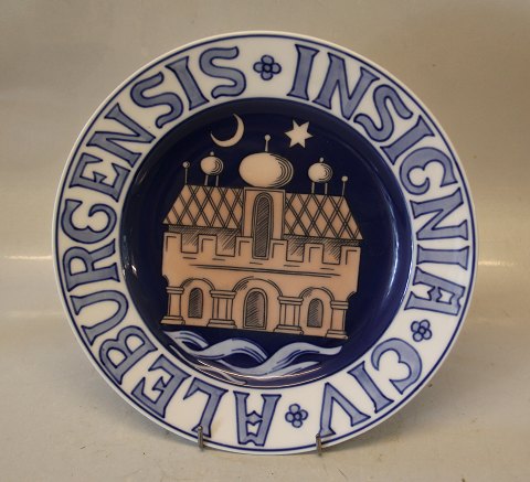 Aalburgensis Insignia CIV  B&G Porcelain Coat of Arms Town Plate 23.8 cm 
Ålborgplatten