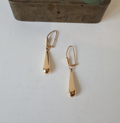 Vintage earrings in 14 kt gold by Hermann Siersbøl