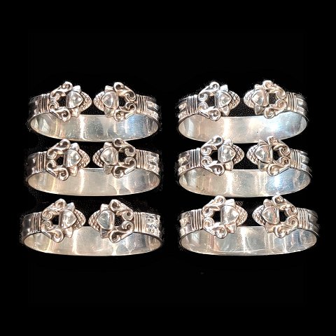 Georg Jensen, Johan Rohde; "Acorn" napkin rings