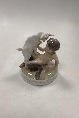 Royal Copenhagen Figur Faun med Gedekid No. 498