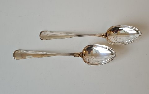 Cohr Double fluted dessert spoon in silver old model 18.5 cm.