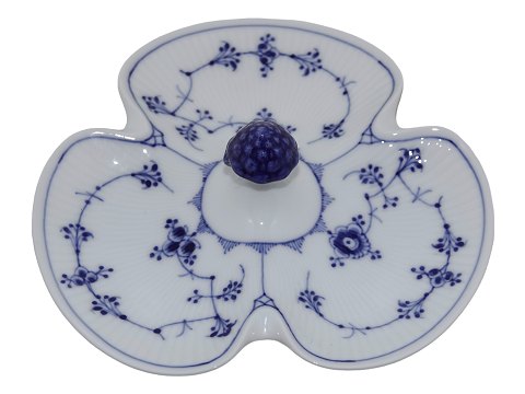 Blue Fluted PlainSmall divided dish from 1898-1923