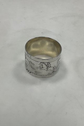 Sølv Servietring med heste og ryttere