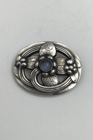 Georg Jensen Sterling Sølv Broche No. 138 (Månesten)