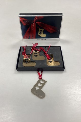 Georg Jensen Gift Tag - Christmas Sock with Hearts