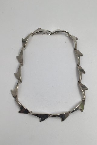 Bent Knudsen Sterling Sølv Halskæde Hajfinne (14 Led)