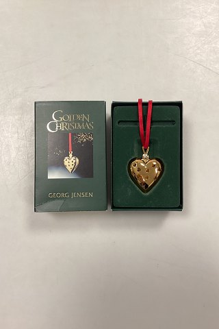 Georg Jensen Golden Christmas Holiday Ornament - Heart 2003