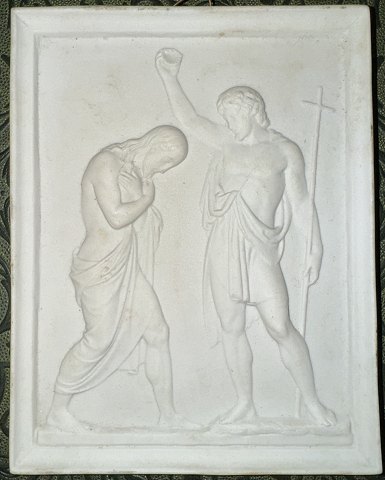 Kristi Dåb - Royal Copenhagen platte af Bertel Thorvaldsen