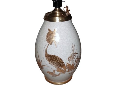 Royal Copenhagen
Large Craquele vase / tablelamp with a grebe bird