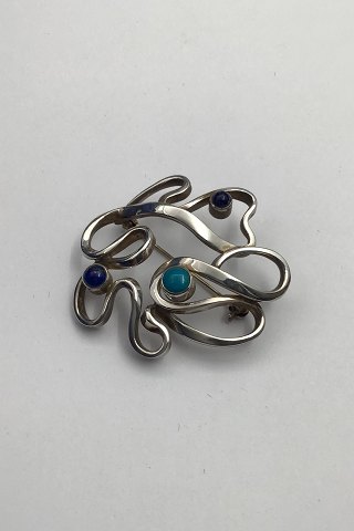 John V Rørvig Sterling Sølv Broche