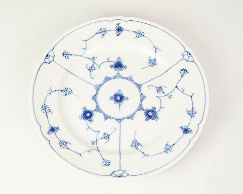 Dinner Plate - No. 25 - Porcelain - Blue Fluted/Blue Paint - Bing & Grondahl