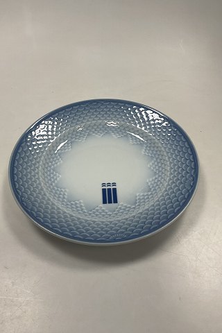 Bing and Grondahl Blue Tone - Seashell Hotel Large Dinner Plate No 716/1009 MED 
LOGO