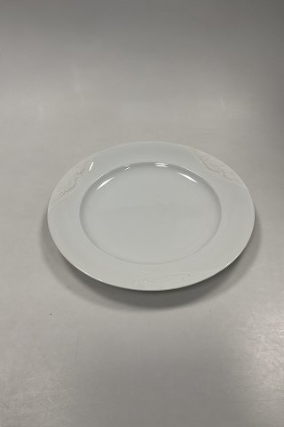 Royal Copenhagen Hvid Magnolia med uglasseret relief Buffet Tallerken No 631