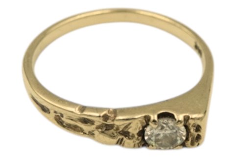 8-carat gold
Ring with clear stone - Size 55