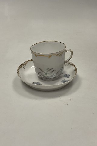Early Royal Copenhagen Art Nouveau Cup and Saucer No. 10
