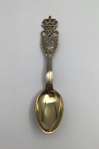 Anton Michelsen Commemorative Spoon Gilded Sterling Silver 1909