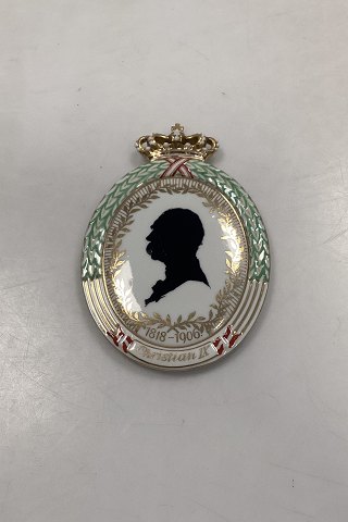 Royal Copenhagen Silhouette Flora Danica Royalty platte Kong Christian IX No 
RC-S1