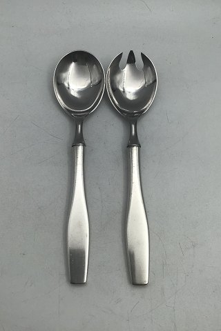 Hans Hansen Sterling Silver / Steel Charlotte Saladservers