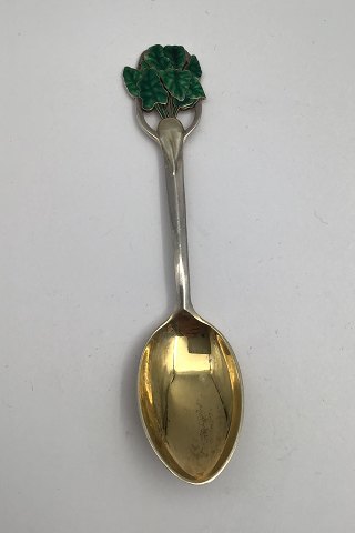 Anton Michelsen Sterling Silver and Enamel Maribo (Turnip) Spoon