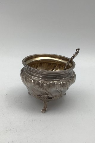 French Silver Salt Cellar + Salt Spoon
