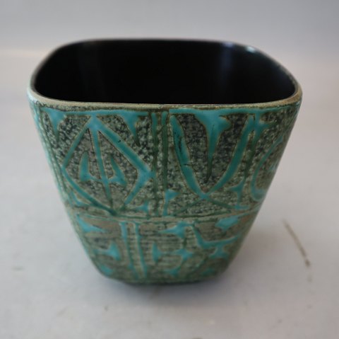 712-3213 Skål 11.5 x 11.5 cm grøn Nils Thorsson, Baca, Aluminia Aluminia 
kunstfajance 
