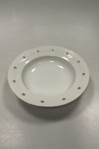 Royal Copenhagen Flora Danica Hvid Dybtallerken No. 554 / 3545