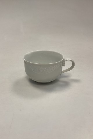 Royal Copenhagen White Magnolia with Embossed Bisque Flowers Teacup No. 84