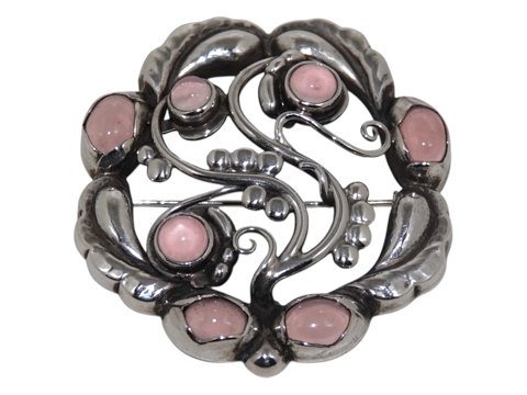Georg Jensen silver
Brooch with pink Rosa Quartz