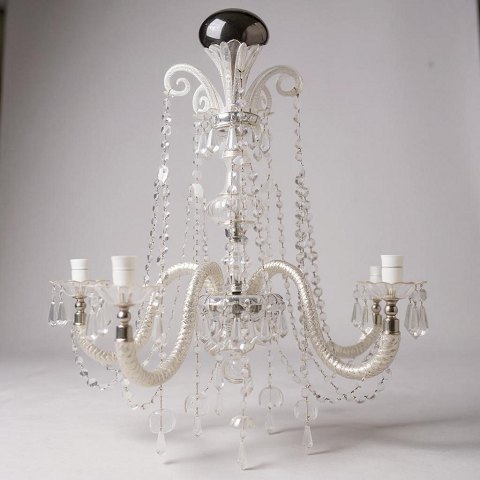 Prism chandelier - Five glass arms - Electric - circa 1890
Great condition
