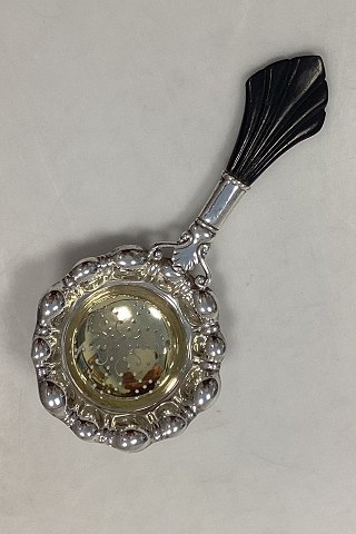 Cohr silver Tea Sieve with wooden handle
